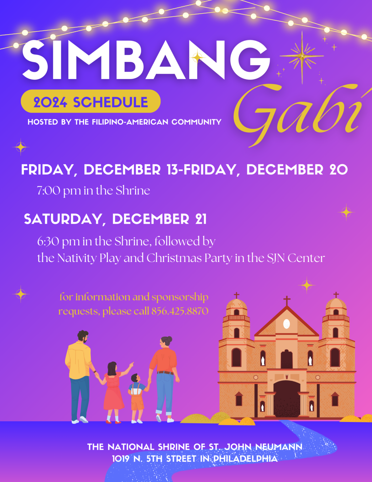 2024 Simbang Gabi 9Day Christmas Mass Schedule St. Peter The Apostle